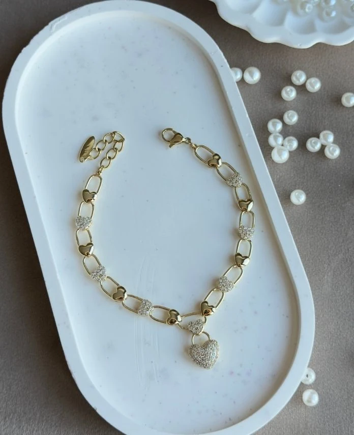 Xuping Kalp Taşlı 14K Bileklik