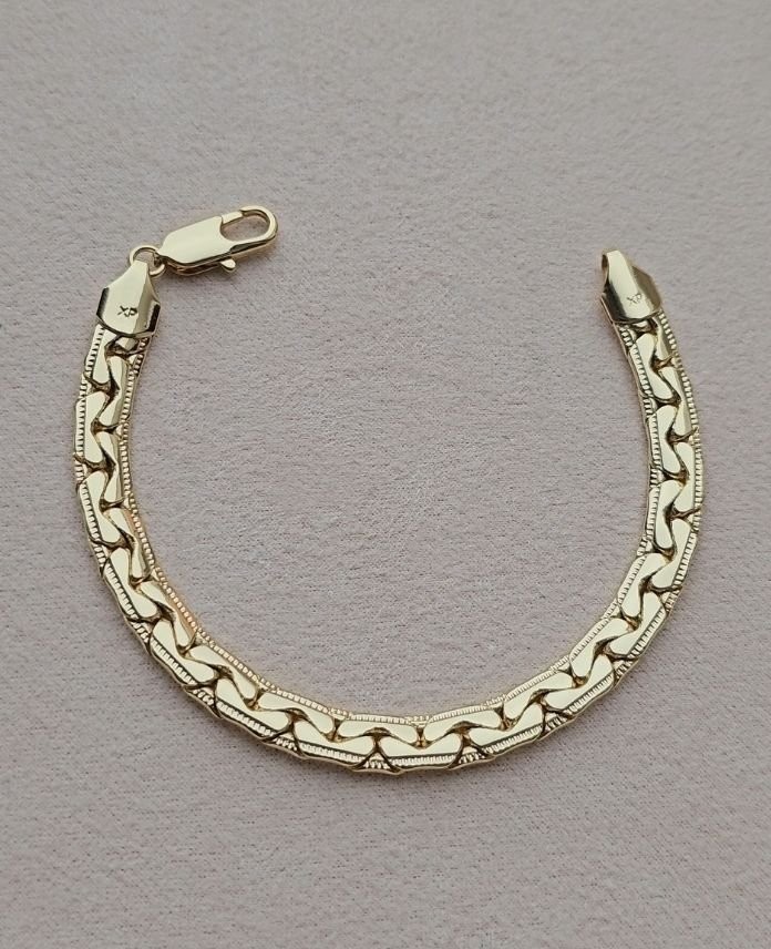 Xuping Zincir Tırtıklı Gold Bileklik