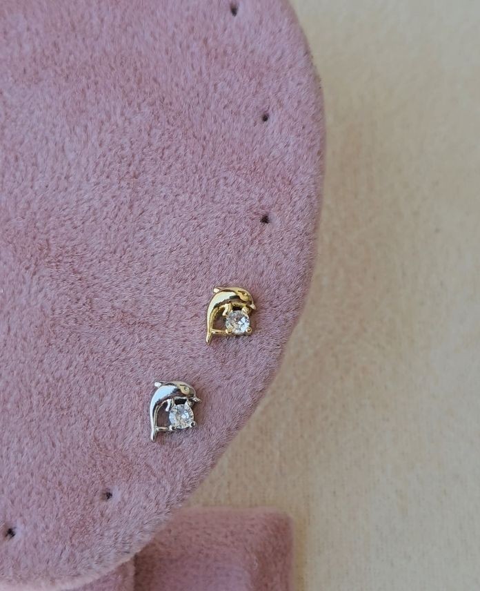 Çelik Yunus Taşlı (Arkası Düz) Piercing