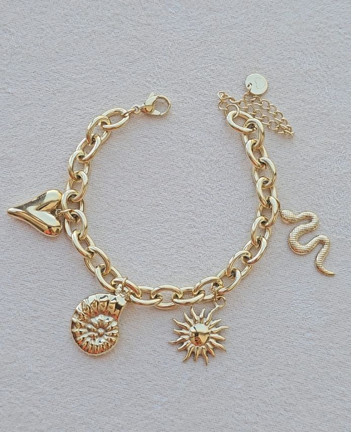 (12 Lİ PAKET İNDİRİMLİ) Çelik İstiridye Kalp Güneş Bileklik