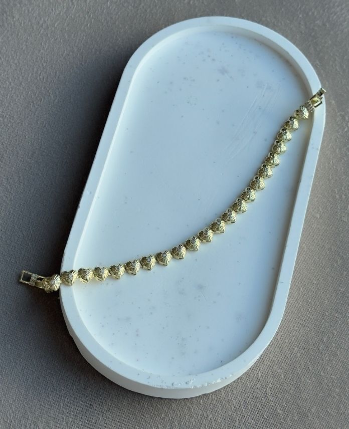 Cm Kalp Taşlı 14K Bileklik