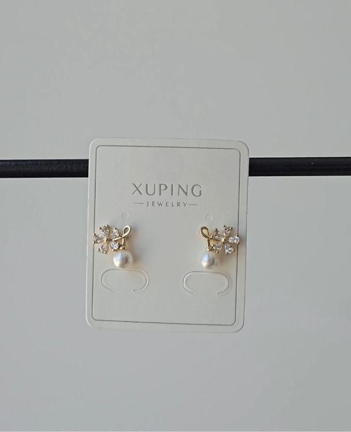 Xuping Küçük Çiçek İncili Gold Küpe