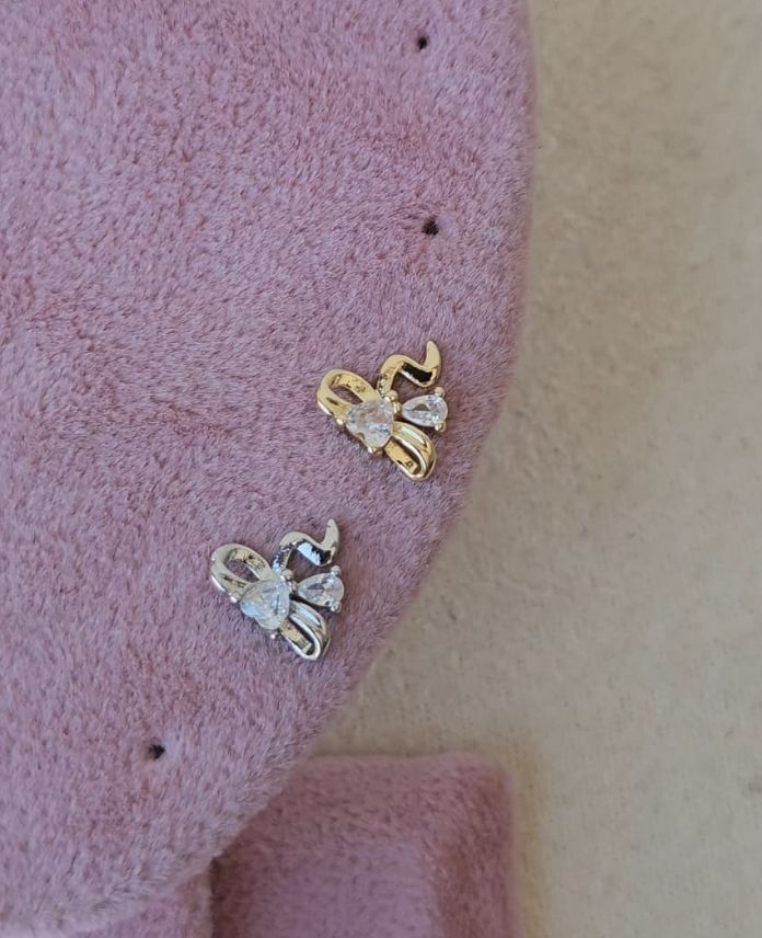 Çelik Kurdele Taşlı (Arkası Düz) Piercing