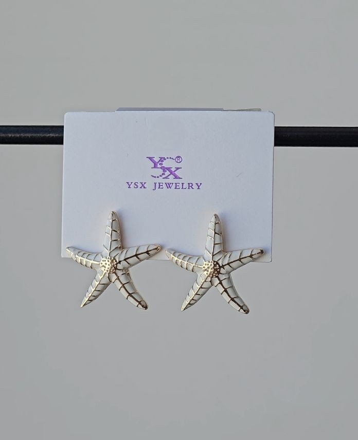 Ysx Yıldız Beyaz Küpe