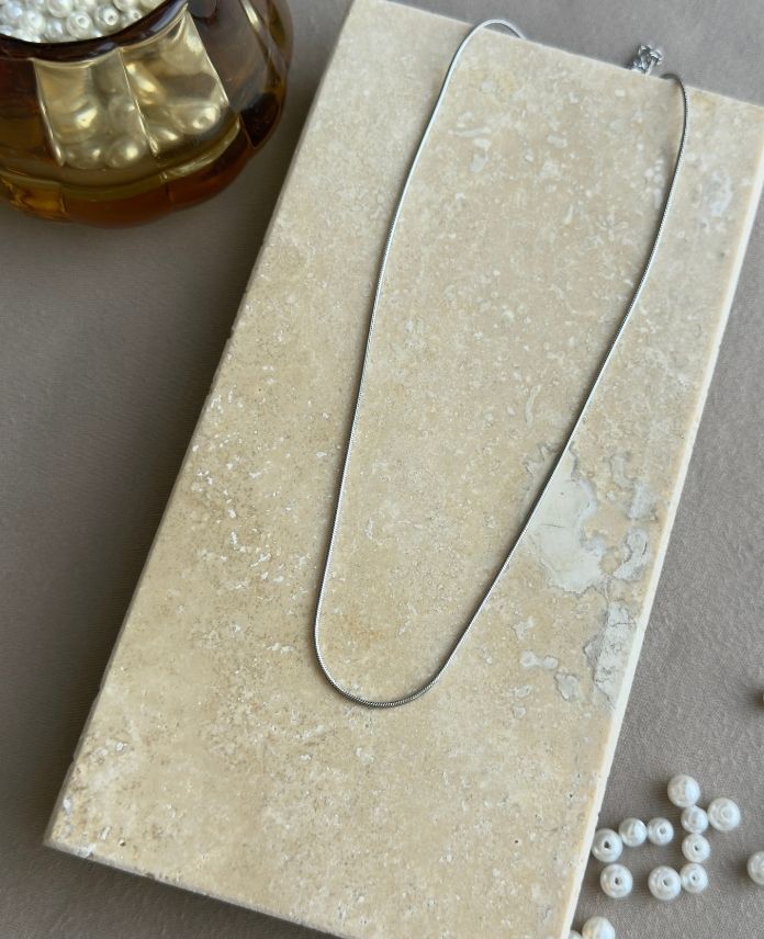 Çelik Yuvarlak Zincir 45Cm Kolye