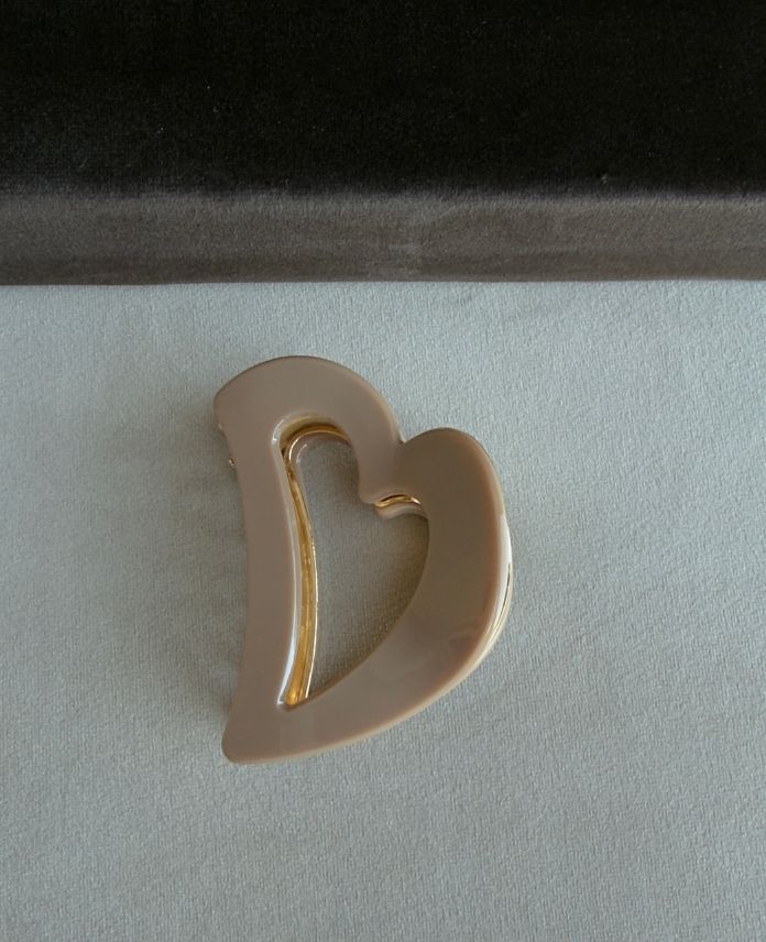 Aksesuar Kemik Kalp Kahverengi Küpe