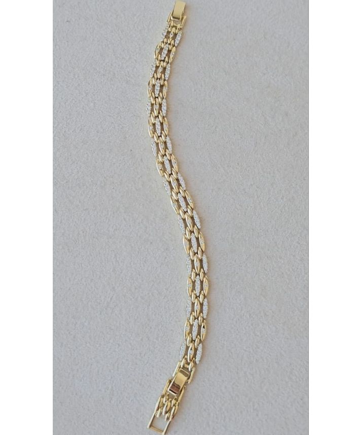 Xuping Zincir Taşlı Gold Bileklik