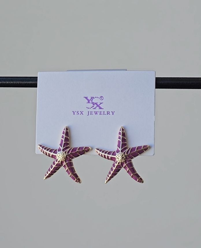 Ysx Yıldız Mor Küpe
