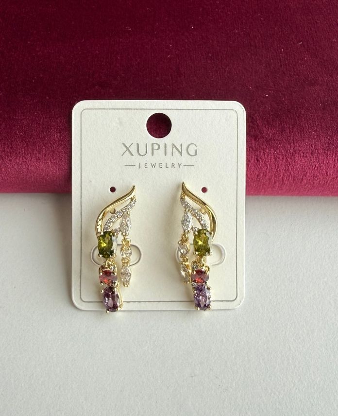 Xuping Kanat Renkli Taşlı 14K Küpe