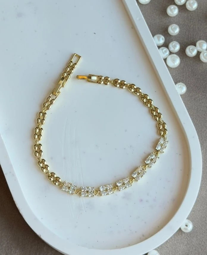 Xuping Dikdörtgen Taşlı 14K Bilekllik