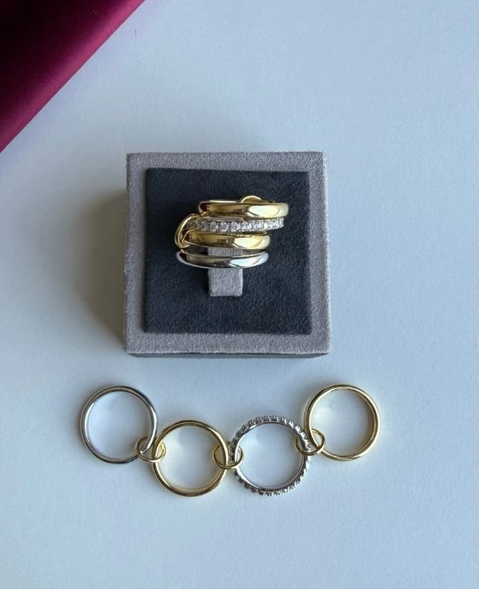 Pirinç Numaralı 4 Li Taşlı Yüzük