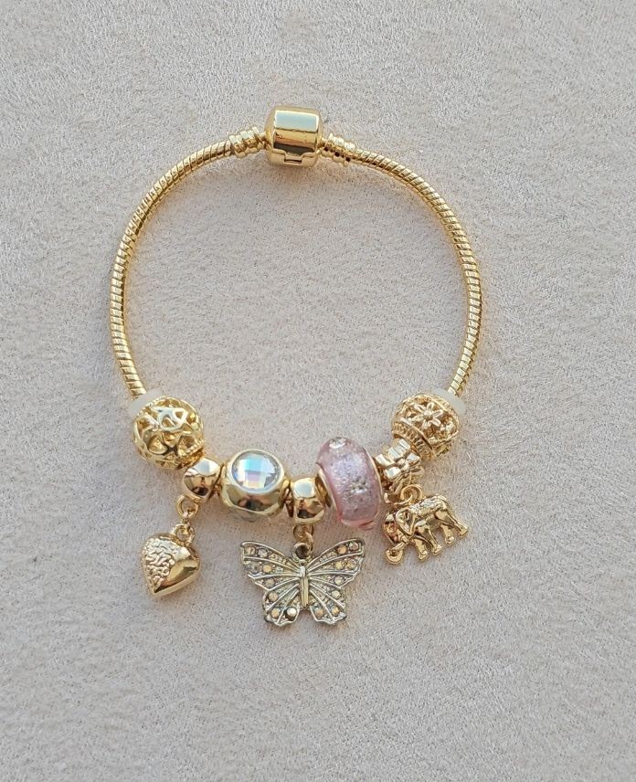 Pndr Gold Gerçek Kelebek Pembe