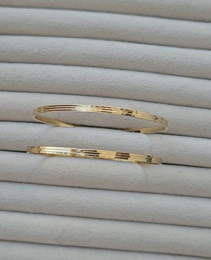 Xuping Ajda Çizgili 65Mm Gold Bilezik