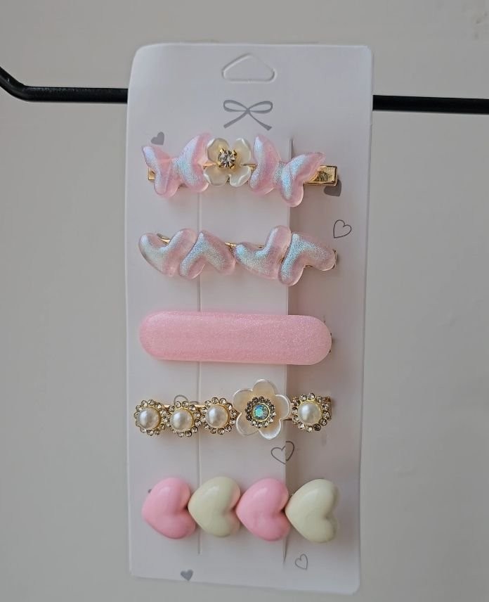 Aksesuar 5 Li Set Pembe Toka