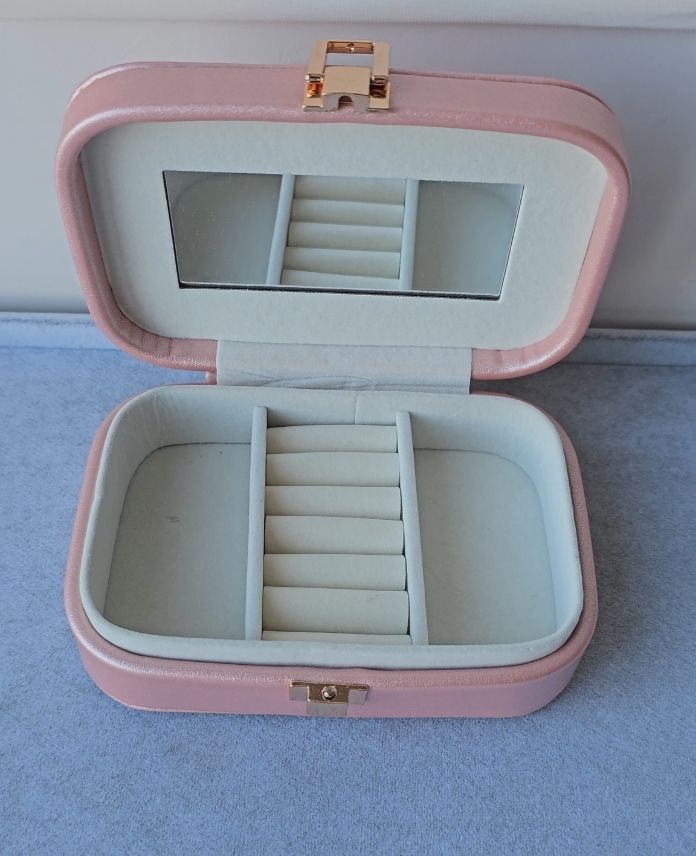 Aksesuar 10X15Cm Aynalı Pembe Takı Çantası