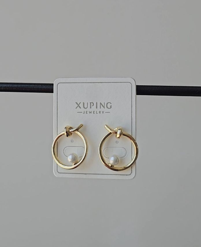 Xuping Halka İncili Gold Küpe