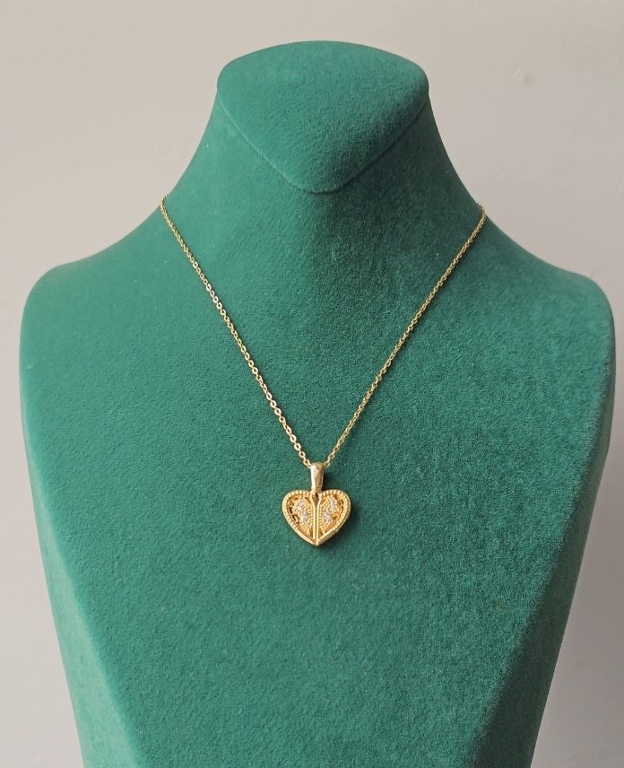 Çelik Kalp Plaka Kolye