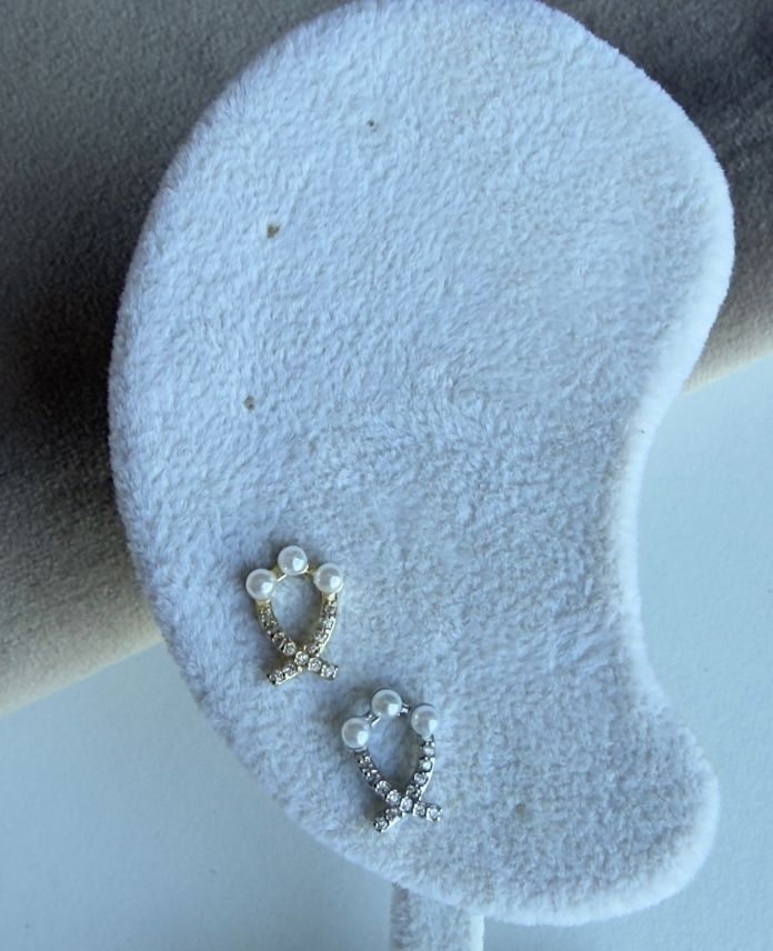 Çelik İncili Taşlı (Arkası Düz) Piercing