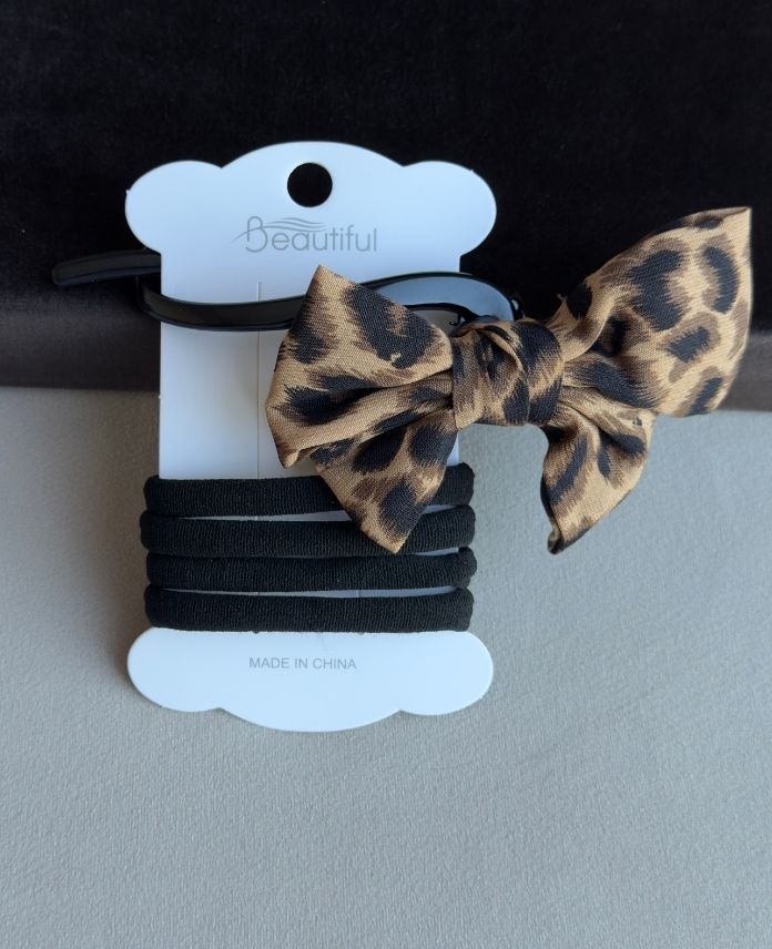 Aksesuar Lastik Set Kurdele Leopar Toka