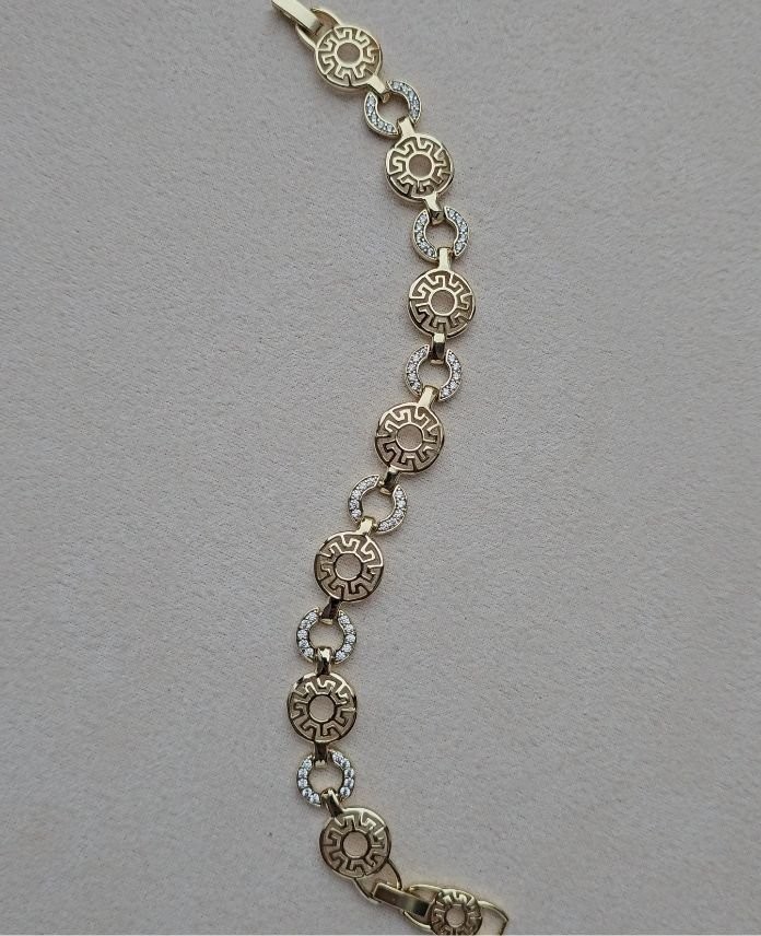 Xuping Yuvarlak Taşlı Gold Bileklik