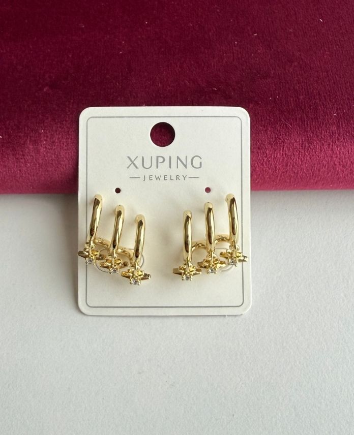 Xuping 3 Lü Yıldız 14K Küpe