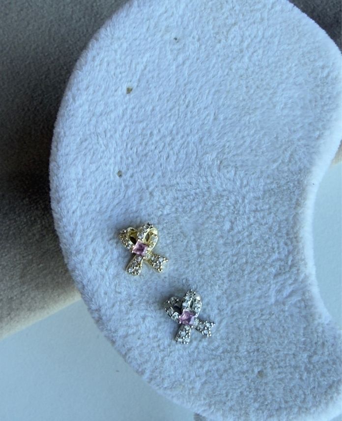 Çelik Kurdele Taşlı (Arkası Düz) Piercing