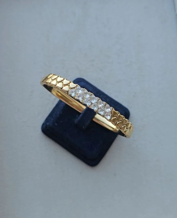 (12 Lİ PAKET İNDİRİMLİ) Çelik Kalp Taşlı Kelepçe