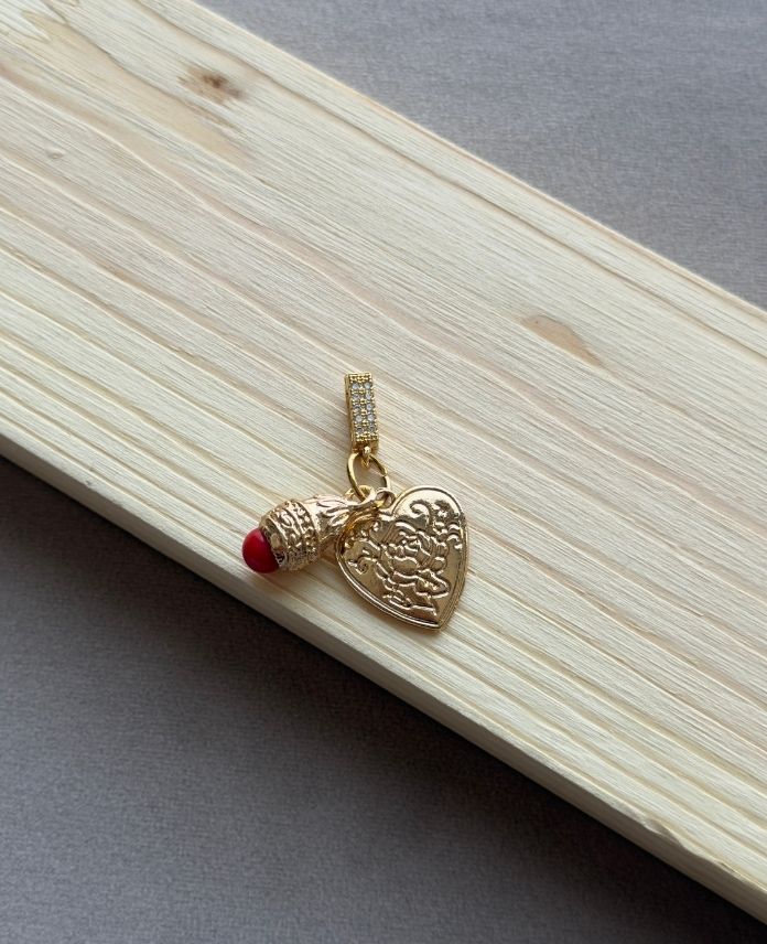 Pirinç Fermuar Charm