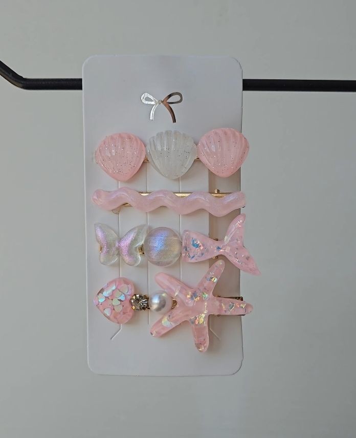Aksesuar 4 Lü Pembe Set Toka