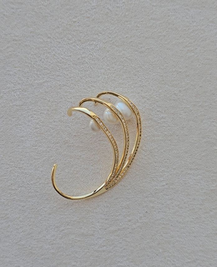 Pirinç Şerit İncili Earcuff
