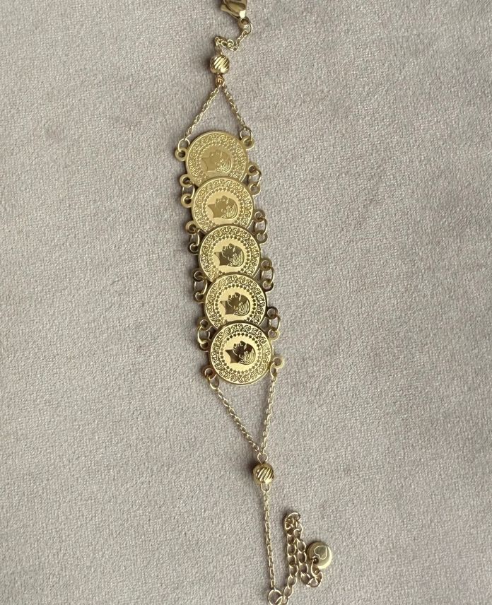 (12 Lİ PAKET İNDİRİMLİ) Çelik 5 Çeyrekli Bileklik