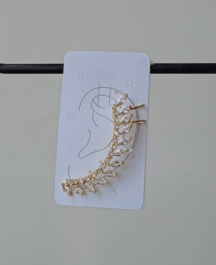 Pirinç Damla Taşlı Earcuff