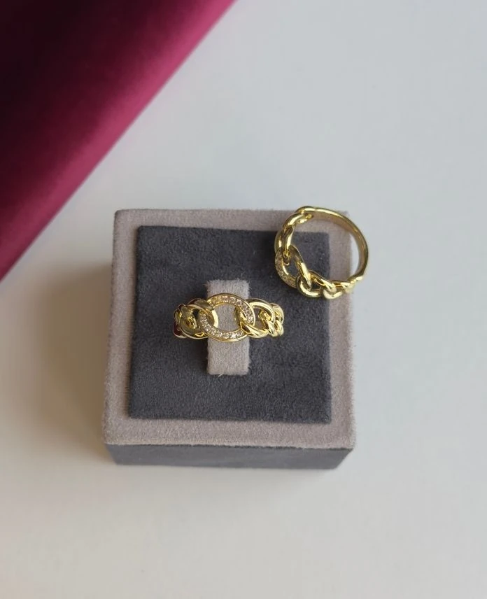 Xuping Numaralı Zincir Taşlı 14K Yüzük