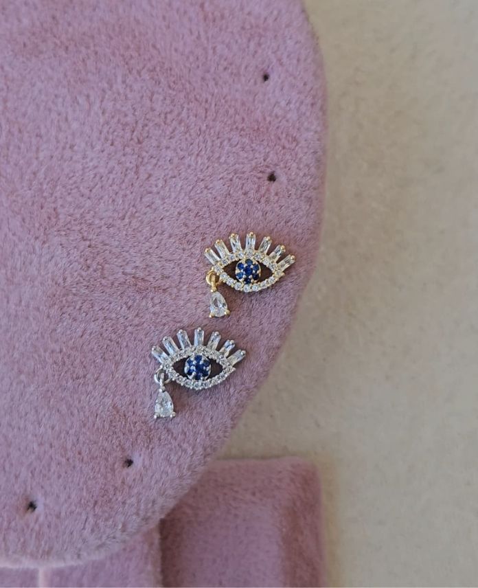 Çelik Göz Taşlı (Arkası Düz) Piercing