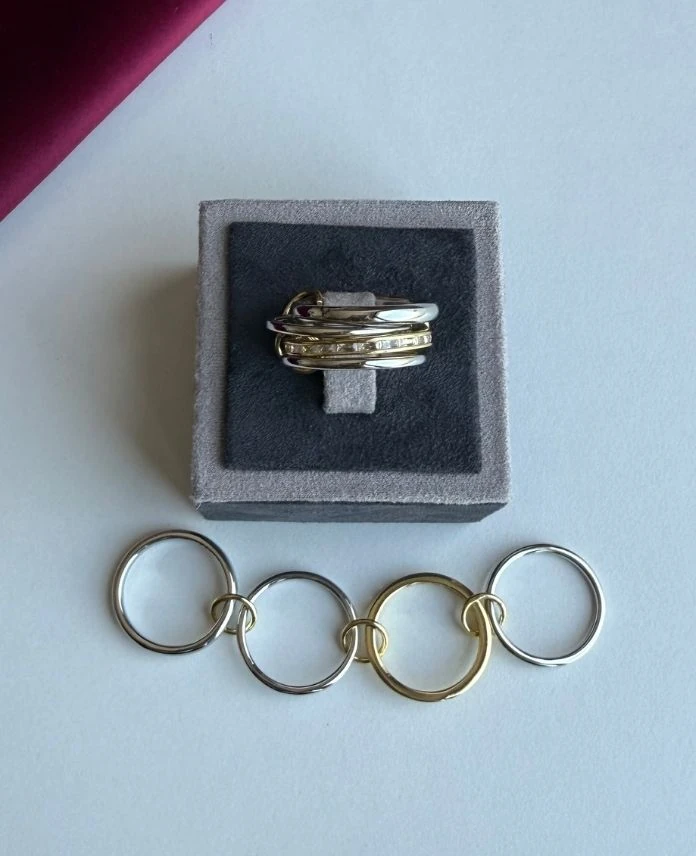 Pirinç Numaralı 4 Li Taşlı Yüzük