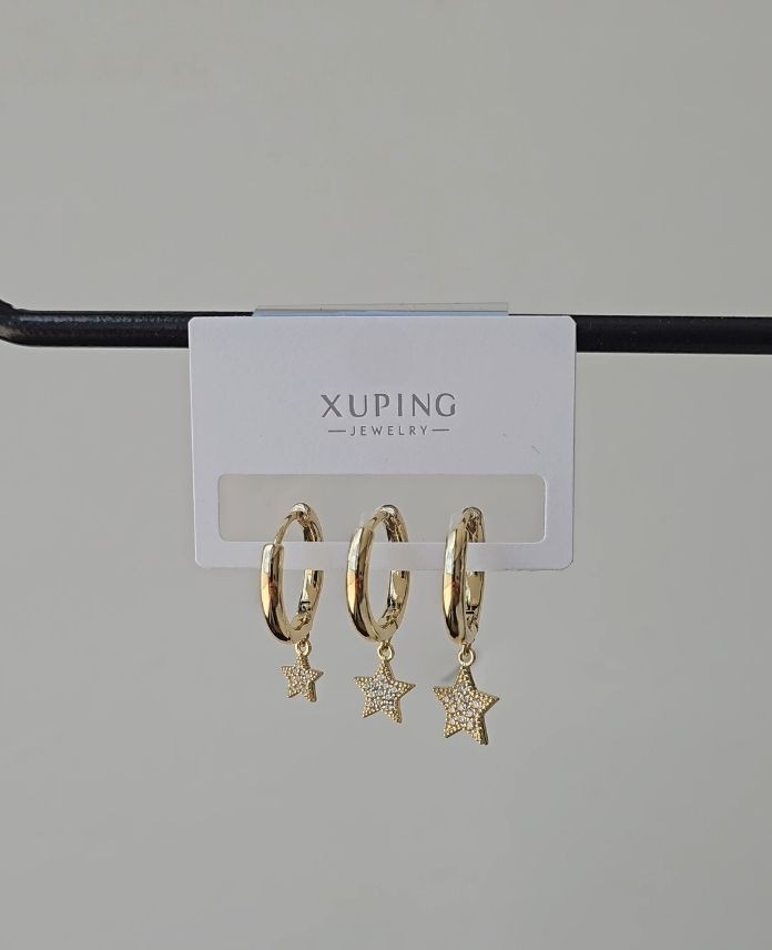 Xuping 3 Lü Yıldız Gold Küpe