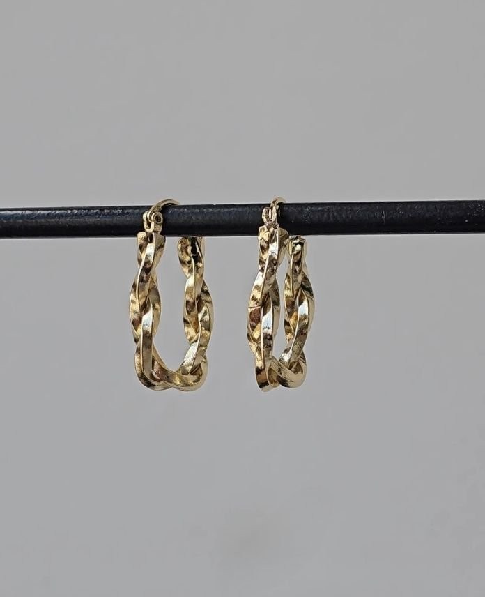 Xuping Dikdörtgen Burgu Gold Küpe