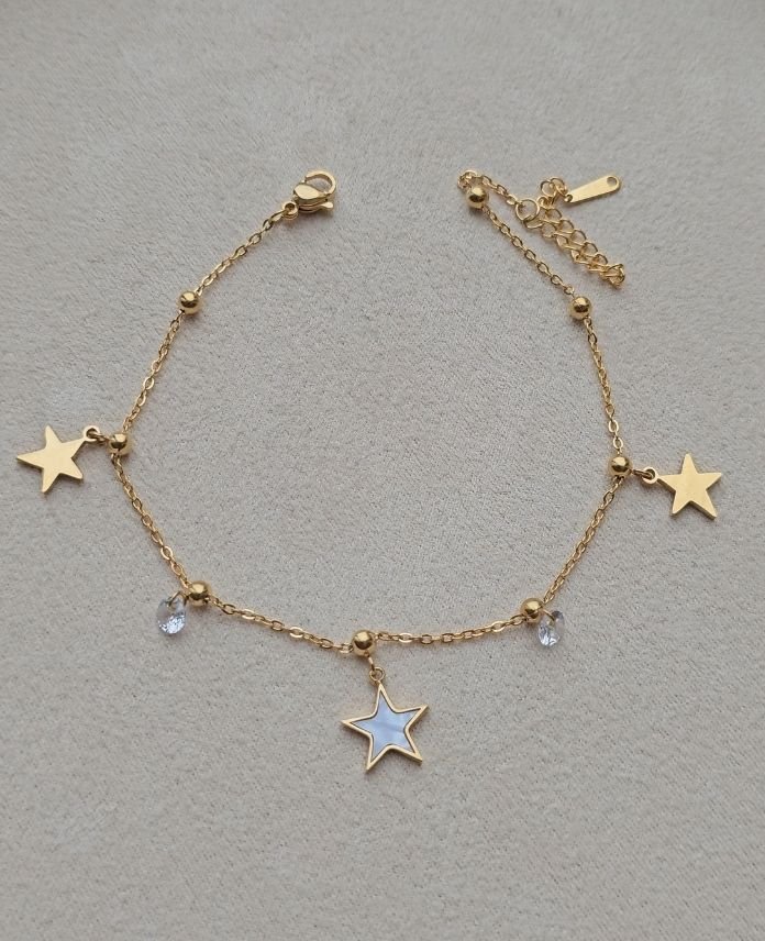 Çelik Yıldız Sedef Taşlı Halhal