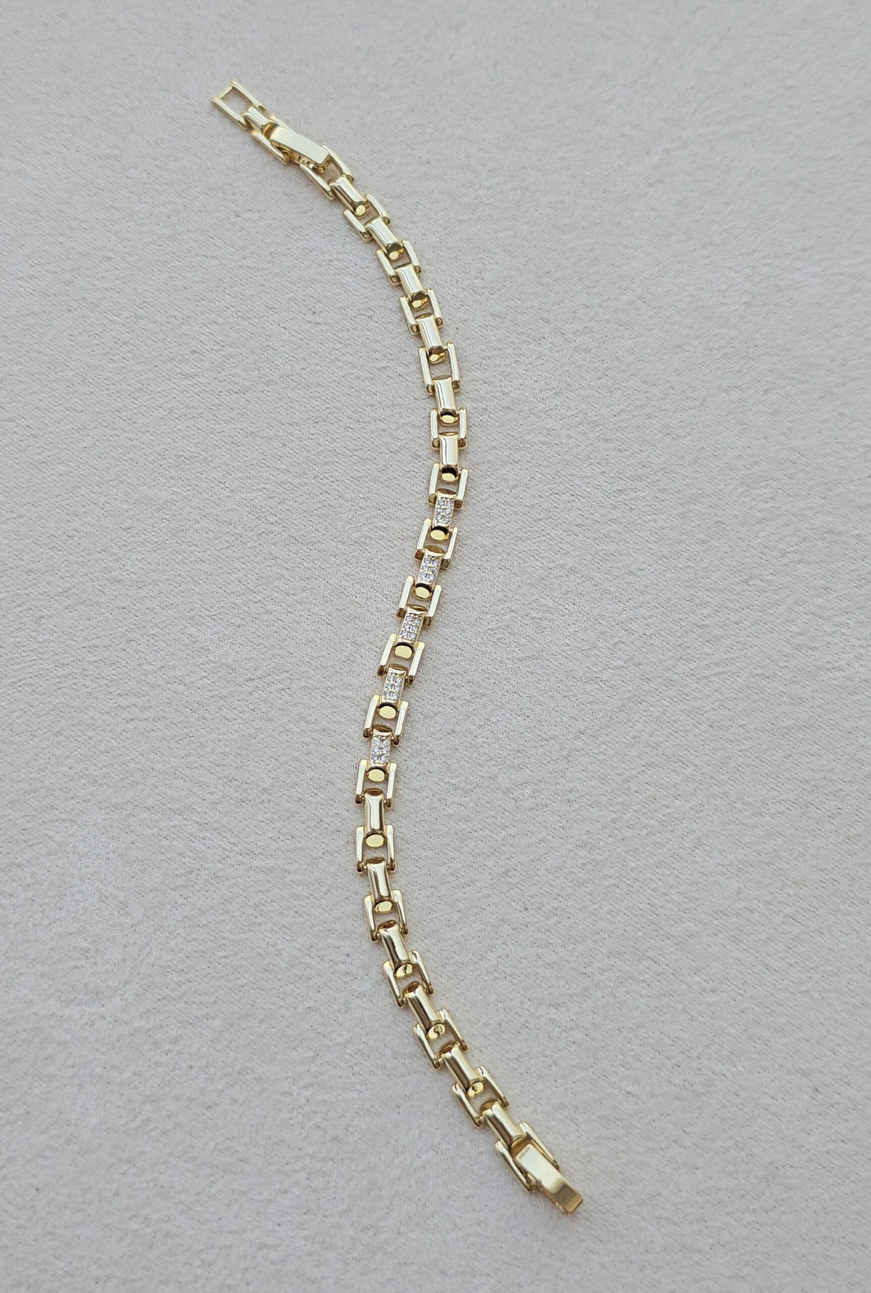 Xuping Kare Taşlı Gold Bileklik