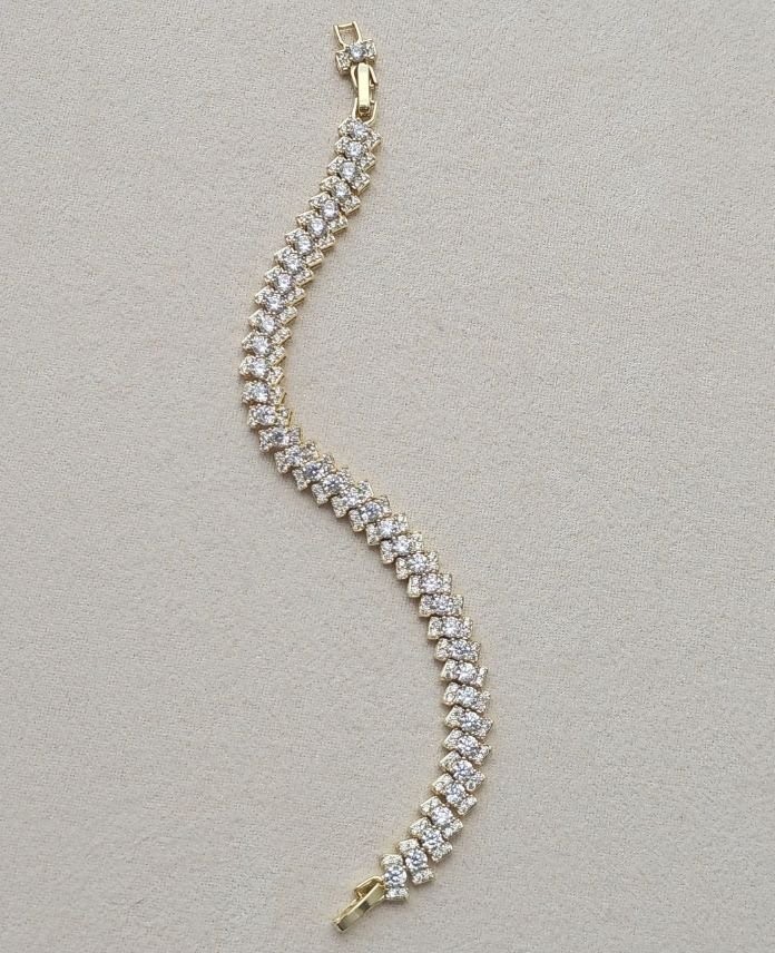 Xuping Yuvarlak Taşlı Gold Bileklik