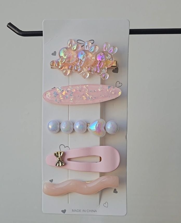 Aksesuar 5 Li Set Pembe Toka