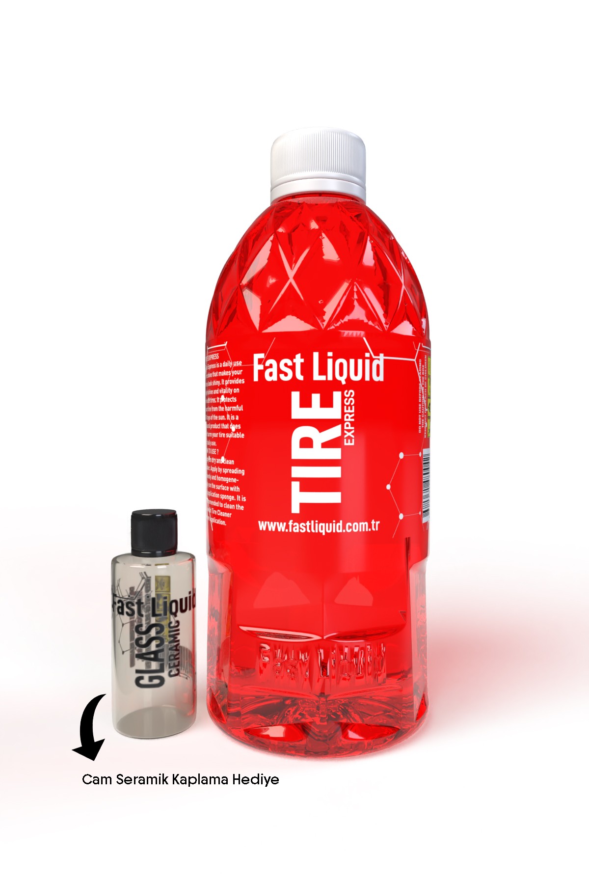 Tire Express Lastik Parlatıcı 500 ml | Cam Seramik Kaplama 30 ml Hediye