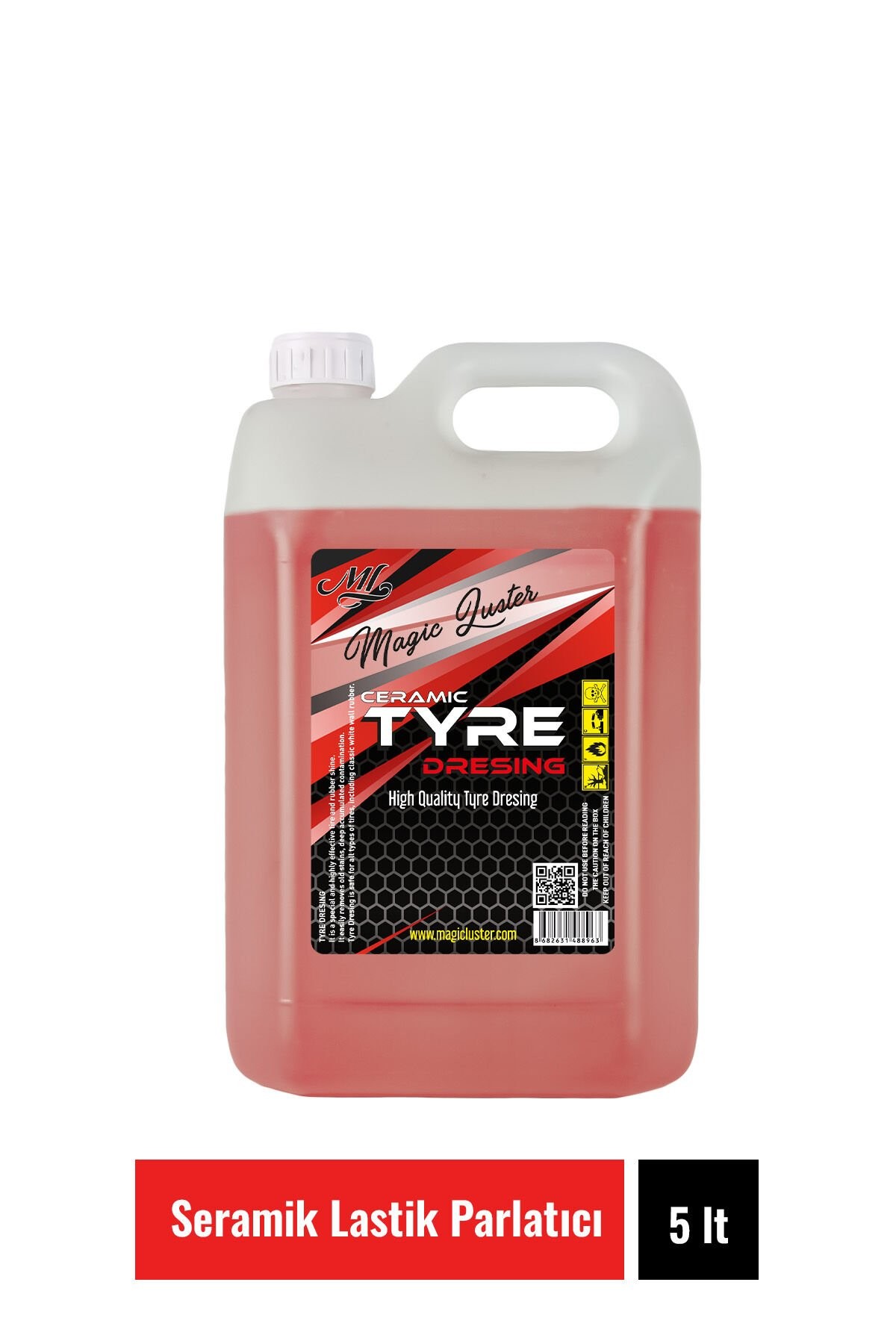 Tyre Dressing 5 LT KONSANTRE Lastik Jel Parlatıcı (1*3 ) ( SERAMİK İÇERİKLİ LASTİK PARLATICI )