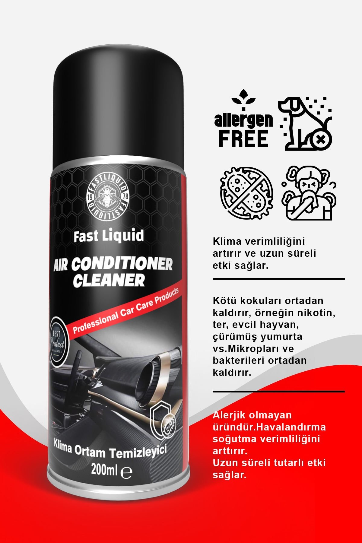 Araba Klima Ortam Temizleyici Hava Tazeleyici Koku Bombası | Air Re-Fresher 200ml