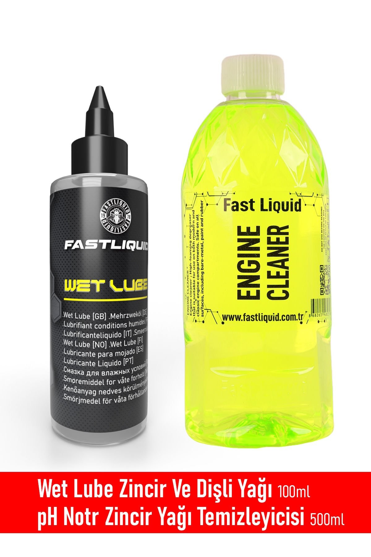 Wet Lube Zincir Ve Dişli Yağı 100ml | Zincir Temizleyici 500ml