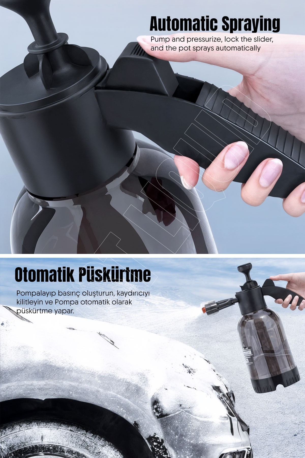 Araba Yıkama Köpük Pompası Blaster Araba Yıkama Tesisleri için Ev Sulama Sulama 2 Litre