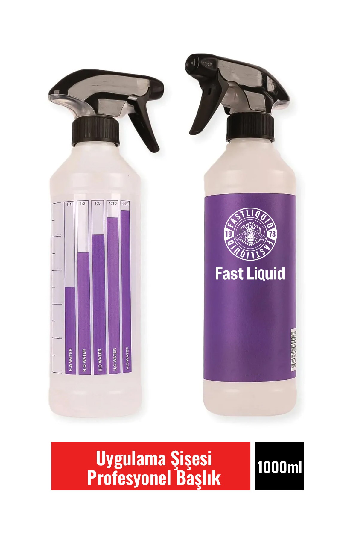 Profesyonel Başlıklı Kimyasala Dayanıklı Uygulama Şişesi 1000 ml