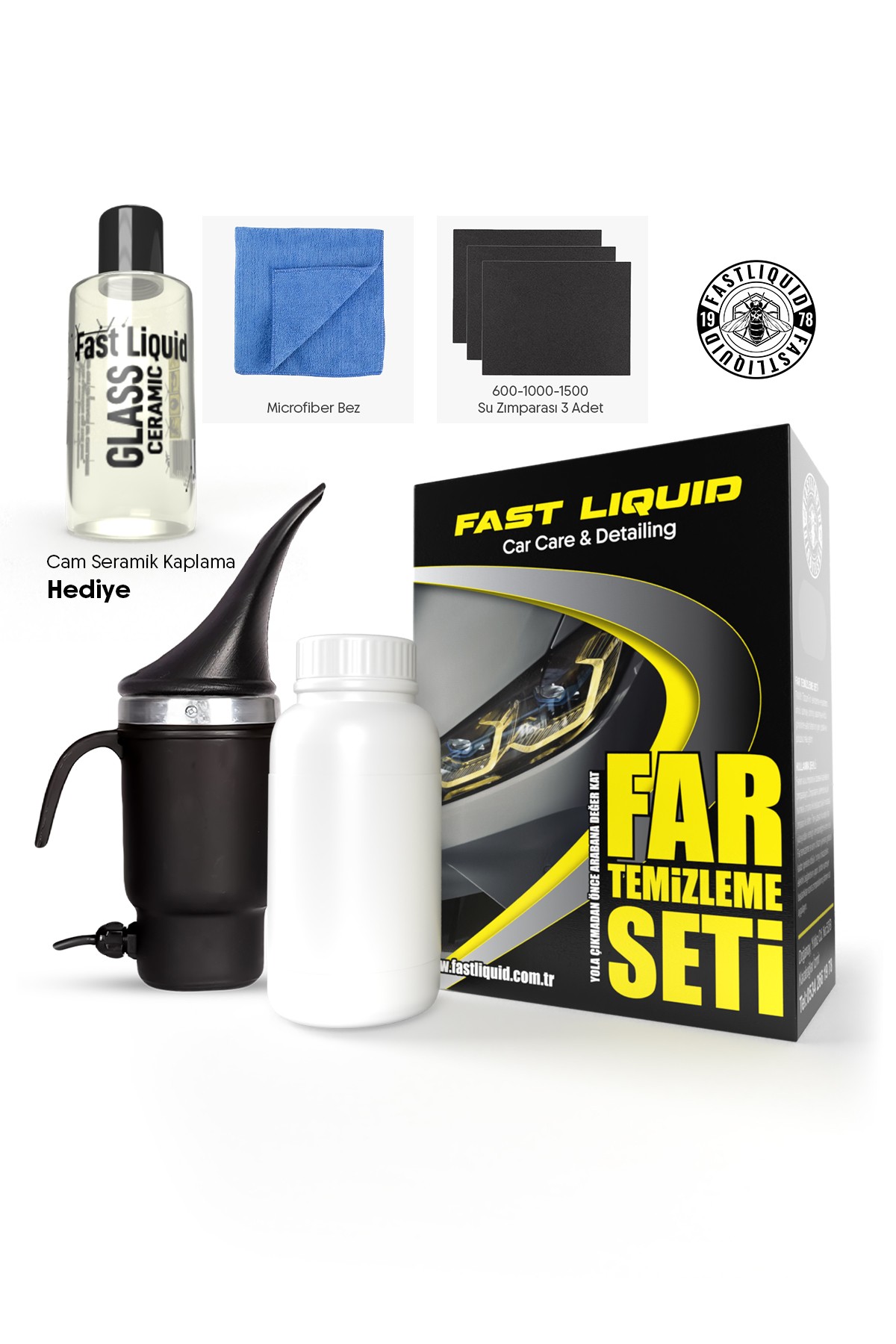 Far Temizleme Ve Parlatma Seti Buharlı 6 Parça Ürün (HEADLIGHT CLEANER KIT)