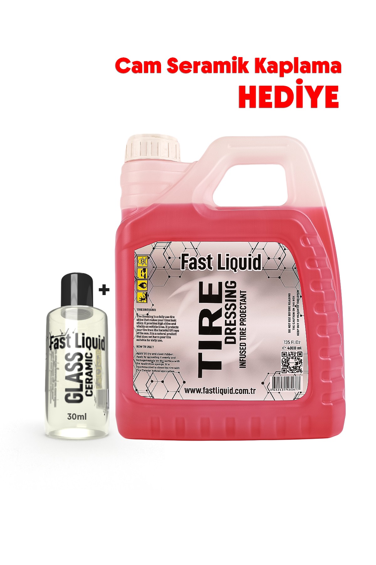 Lastik Parlatıcı 4 Lt Yüksek Parlaklık & Islak Görünüm Cam Seramik Hediyeli 30 ml
