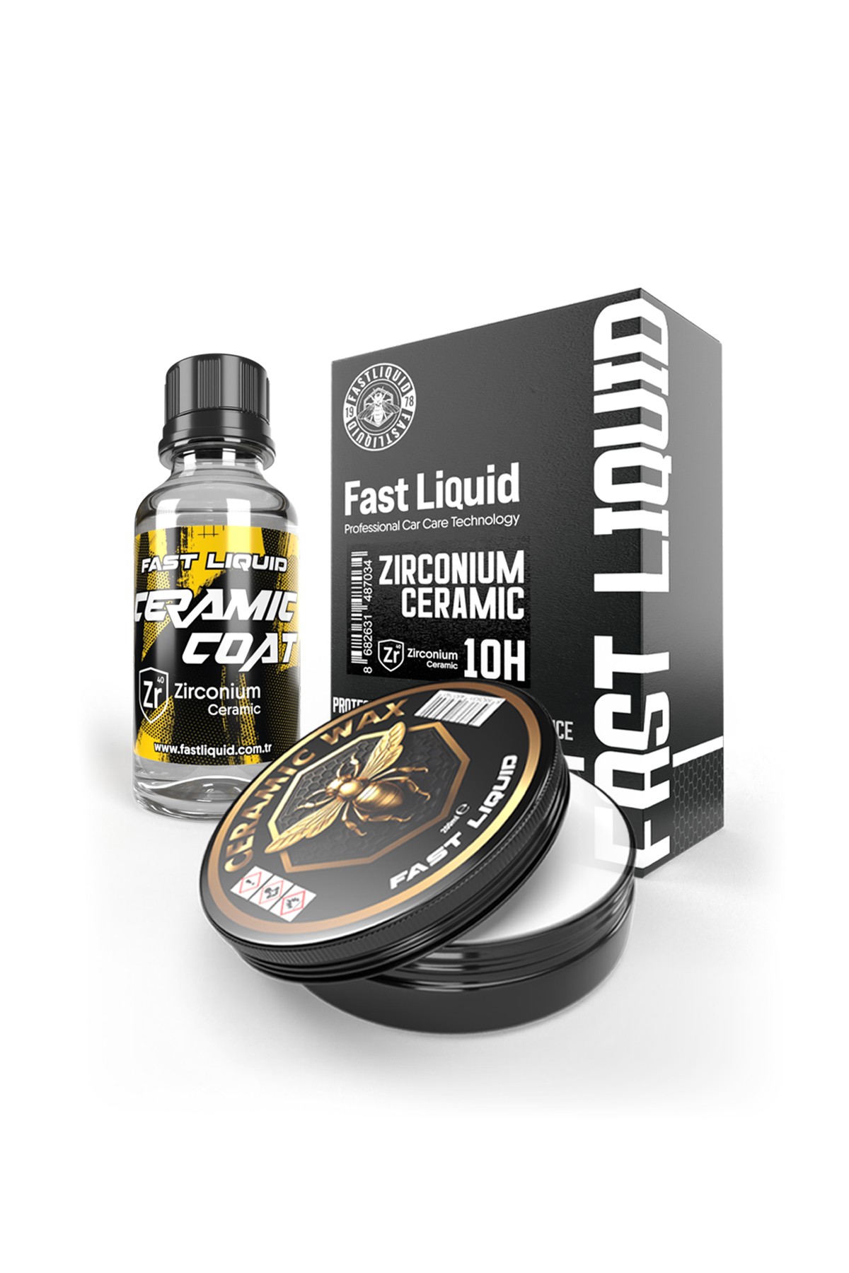 Zirkonyum Katkılı Ceramic Coat Araç Seramik Kaplama 30 ml ve Ceramic Wax Boya Koruma 200 ml